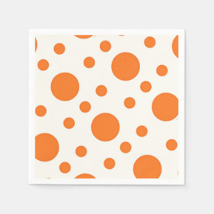 Serviettes Jetables Orange Polka Dot Retro Design Papier Nakin