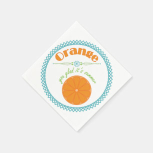 Serviettes Jetables Orange You Glad It's Summer Fun Fruit Thème