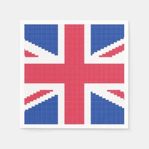 Serviettes Jetables Original cross-stitch design Union Jack