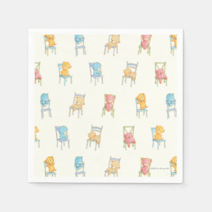 Serviettes Jetables Ours sur les chaises Motif