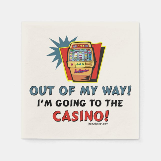 Serviettes Jetables Out of My Way Casino (Devant)