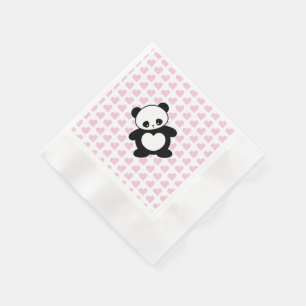 Serviettes Jetables Panda de Kawaii