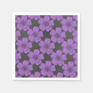 Serviettes Jetables Panneau rouge Rose sauvage
