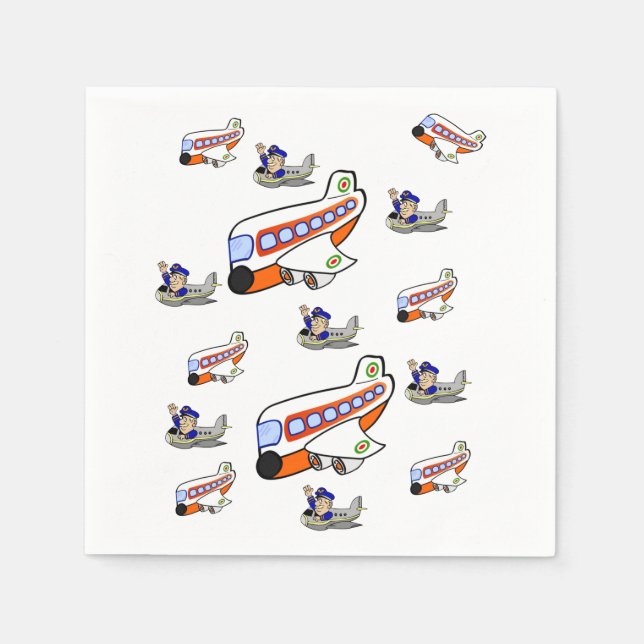 Serviettes Jetables Papier avion Napkin (Devant)