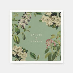 SERVIETTES JETABLES PAPIER-BOTANIQUE NAPKIN-SAGE