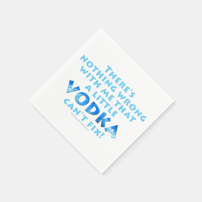 SERVIETTES JETABLES PAPIER COCKTAIL NAPKINS - HUMOUR VODKA (Coin)