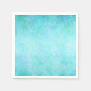 Serviettes Jetables Papier d'aquarelle bleu clair Turquoise Aqua color