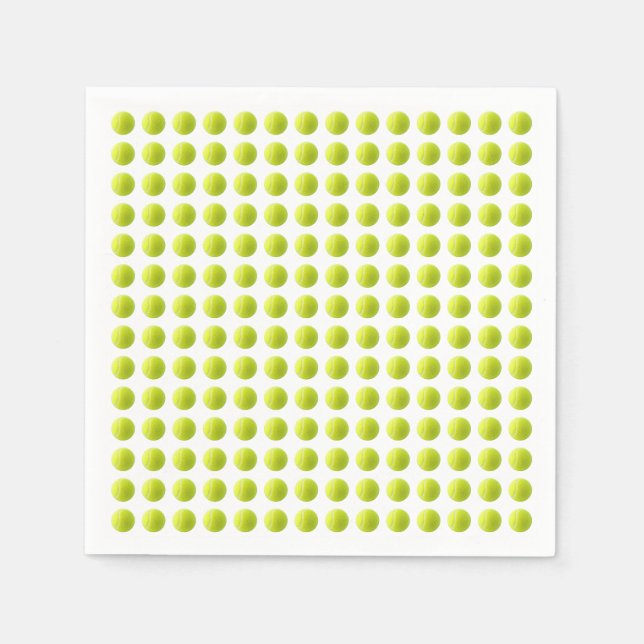 Serviettes Jetables Papier de balle de tennis Napkin (Devant)
