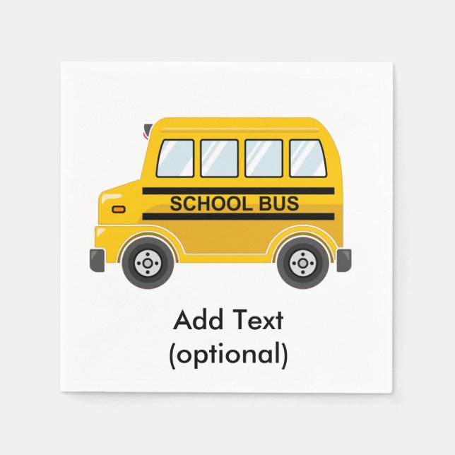 Serviettes Jetables Papier de bus scolaire (Devant)