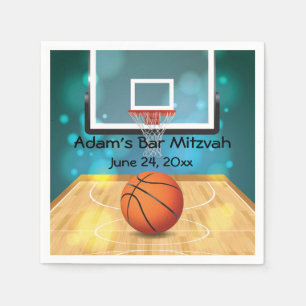 Serviettes Jetables Papier de conception de basket-ball