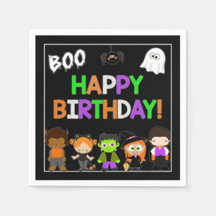 Serviettes Jetables Papier de fête d'anniversaire Halloween