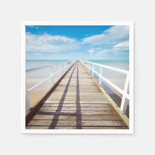 Serviettes Jetables Papier de jetée de plage Tropical Napkin