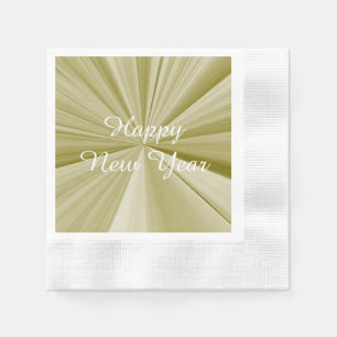 Serviettes Jetables Papier de New Year Gold Napkins par Janz