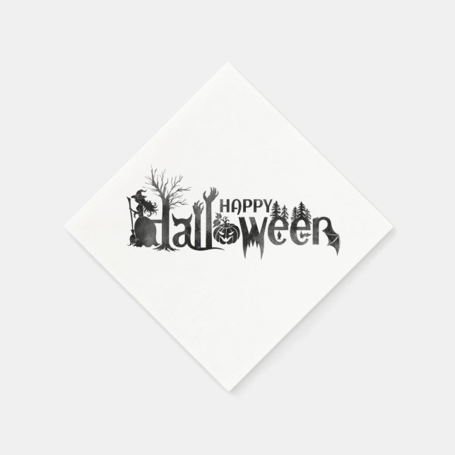Serviettes Jetables Papier Halloween déplaisant (Coin)