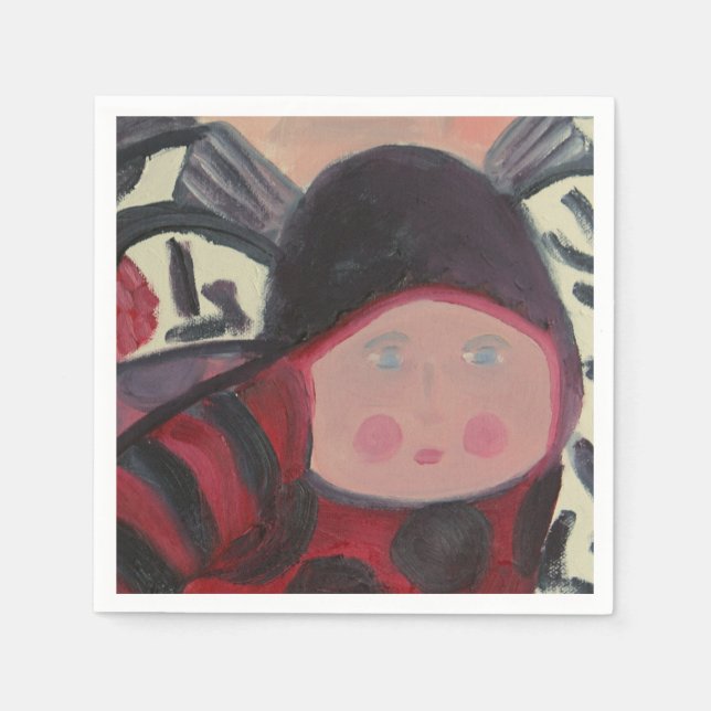 SERVIETTES JETABLES PAPIER LADYBUG NAPKINS (Devant)