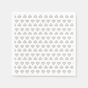 Serviettes Jetables Papier Motif en diamant