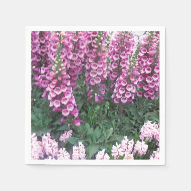 Serviettes Jetables Papier Napkin Fleurs Garlands ART par Navin JOSHI (Devant)