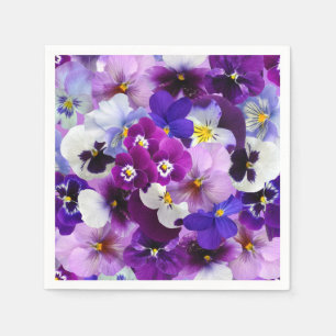 Serviettes Jetables Papier peint Pansy Flower