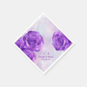 Serviettes Jetables Papier personnalisé Rose violet serviettes