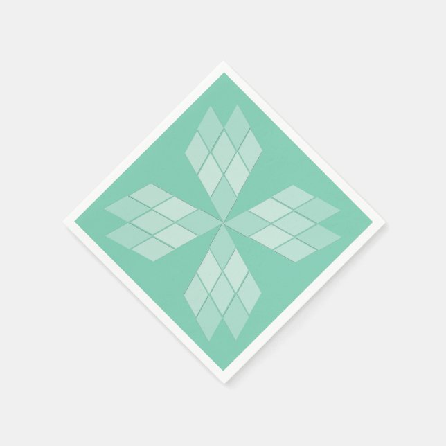 Serviettes Jetables Papier - Pétales en diamant (Coin)