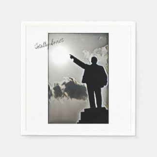 Serviettes Jetables Papier photo stylisé entièrement soviétique Lénine