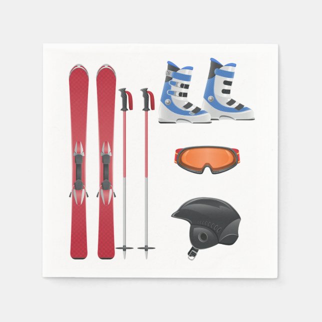 Serviettes Jetables Papier pour équipement de ski (Devant)