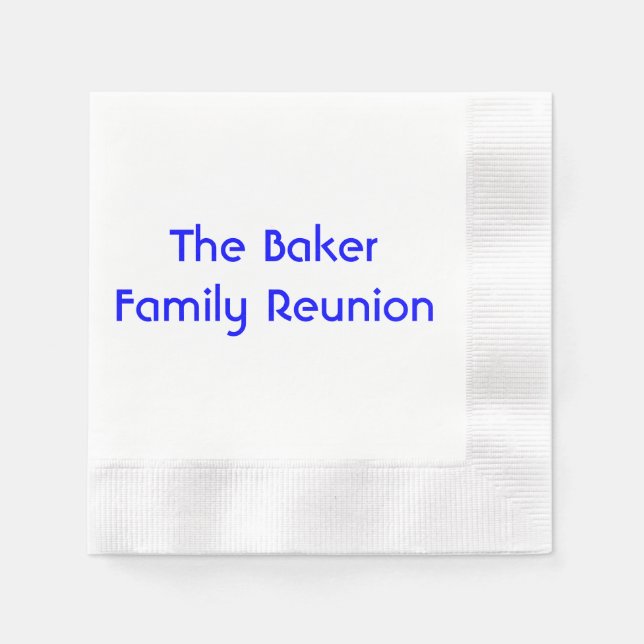 Serviettes Jetables Papier "Reunion familiale" (Devant)
