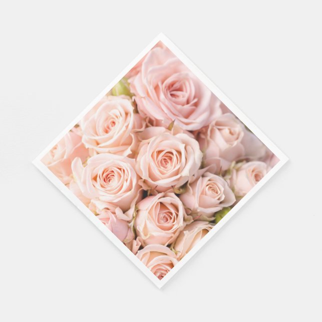 Serviettes Jetables Papier Roses Roses Roses Roses Roses Roses Roses (Coin)
