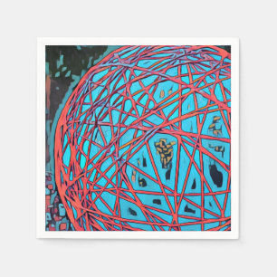 Serviettes Jetables Papier Serviette de Peinture d'Art Abstrait Stylis