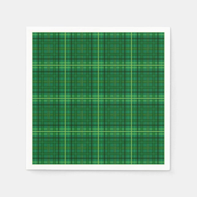 Serviettes Jetables Papier Tartan irlandais (Devant)