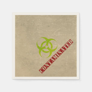 Serviettes Jetables Papier Zombie Biodanger Halloween