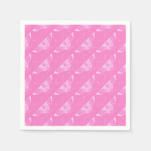 Serviettes Jetables Papillon déco stylisé - orchidée rose