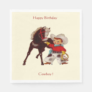 Serviettes Jetables Partie de cowboy