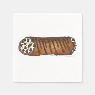 Serviettes Jetables Pâtisseries italiennes Cannoli Dessert Pied de tab