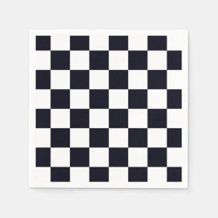 Serviettes Jetables Patters de Black and White Checker