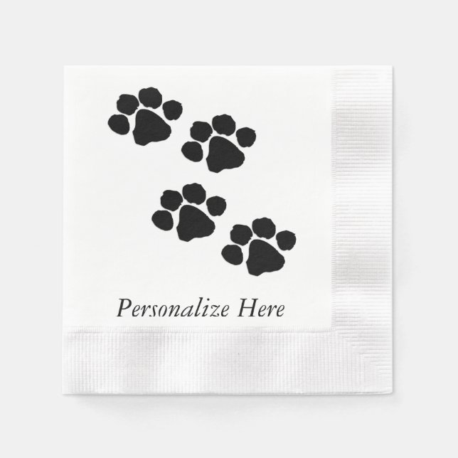 Serviettes Jetables Paw Prints pour les animaux (Devant)