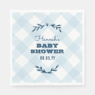 Serviettes Jetables Pays En vichy Baby shower