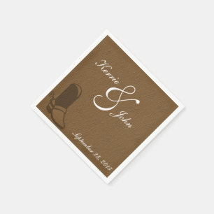 Serviettes Jetables Pays Thème Mariage Papier Napkins