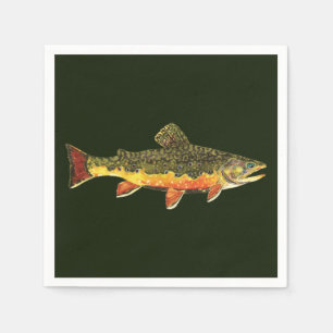Serviettes Jetables Pêche à la truite