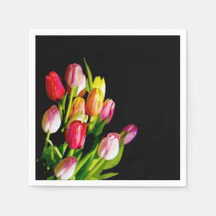 Serviettes Jetables Peinture Tulip - Art Fleur original