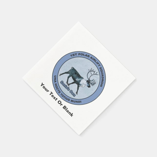 Serviettes Jetables Père Noël 1er Polar Airlift Sqdn - Subduit (Coin)