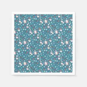 Serviettes Jetables Père Noël Love Motif