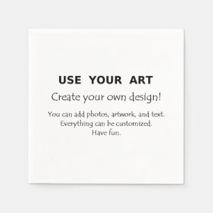 Serviettes Jetables Personnalisé avec votre art ou vos photos, customi