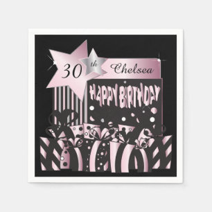 Serviettes Jetables Personnaliser les serviettes de fête d'anniversair