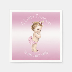 Serviettes Jetables Petite princesse rose baby shower