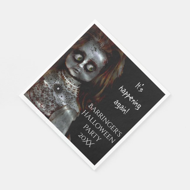 Serviettes Jetables Peur Poupée effrayante Halloween Party Napkin (Coin)