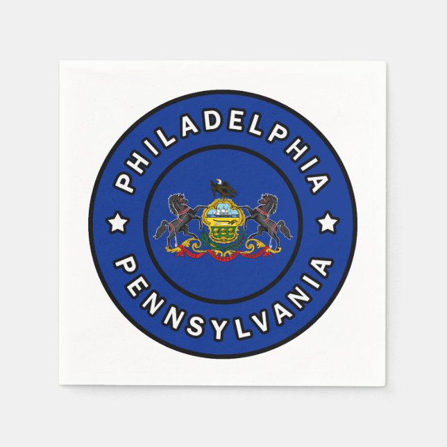 Serviettes Jetables Philadelphie Pennsylvanie (Devant)