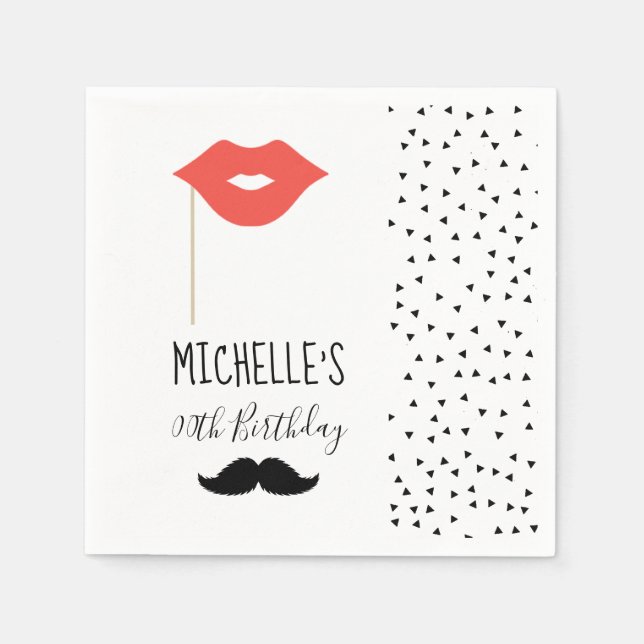 Serviettes Jetables Photo Booth Party personnalisée (Devant)