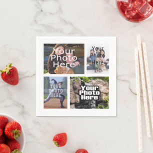 Serviettes Jetables Photo Collage personnalisé Image numérique