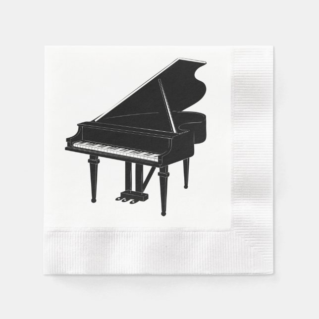 Serviettes Jetables Piano (Devant)